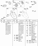 Back Plate Starter Clutch Diagram and Parts List for 243431-0798-99  Briggs and Stratton Engine